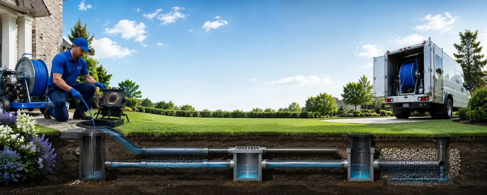 Outdoor drain cleaning information for Brandt, SD